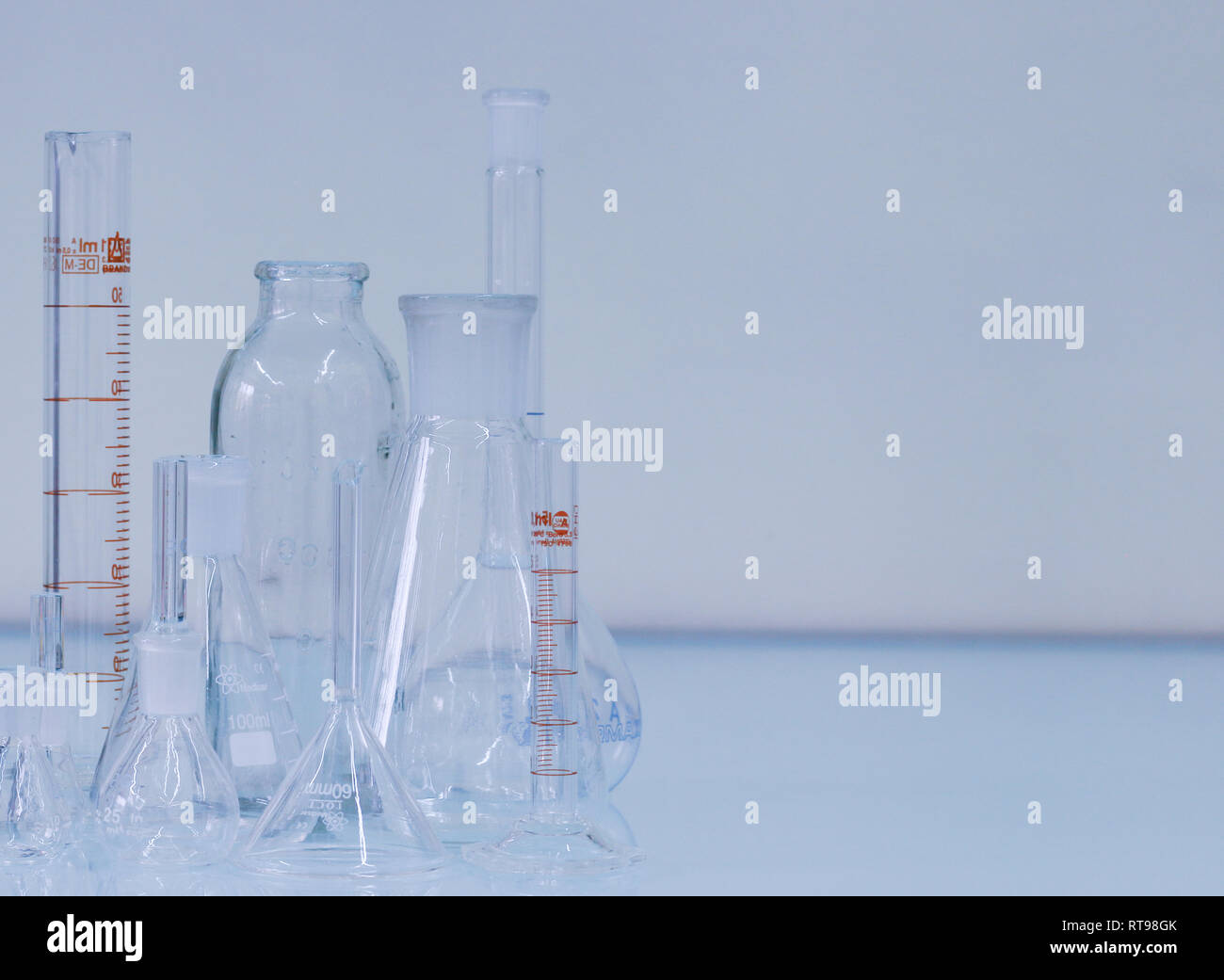 Medium and large medical flasks Stock Photo Alamy