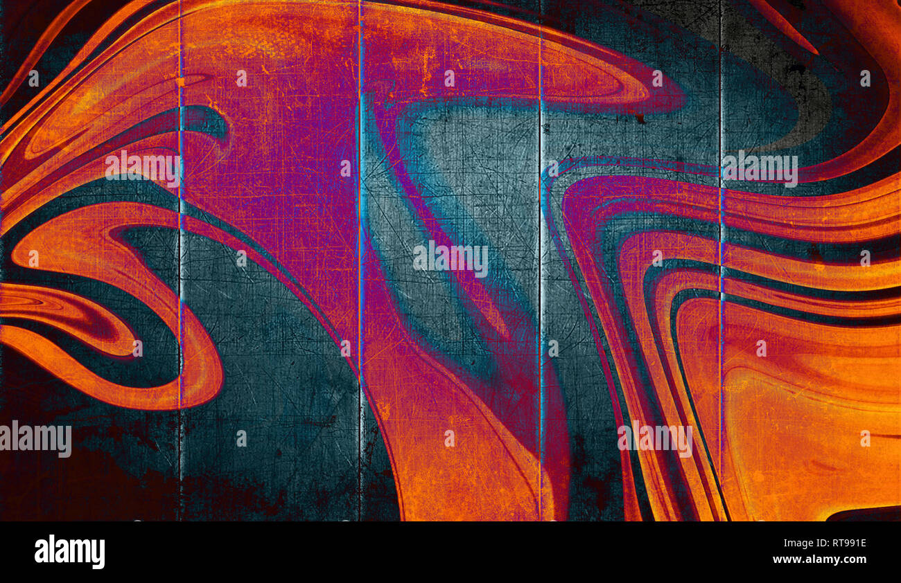 Metal bar with colorful graffiti background . Stainless steel metal