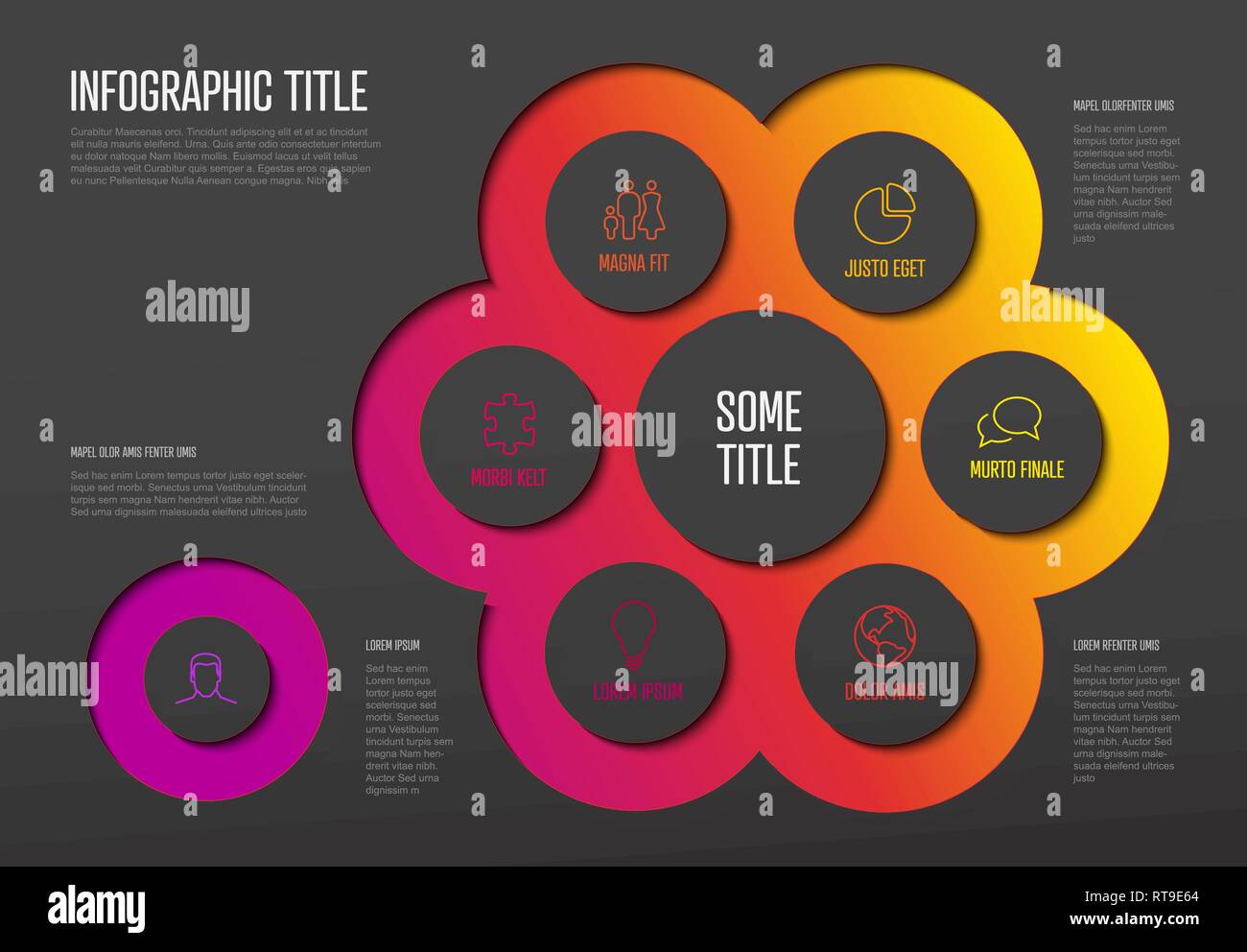 Vector multipurpose Infographic template with six elements options and ...