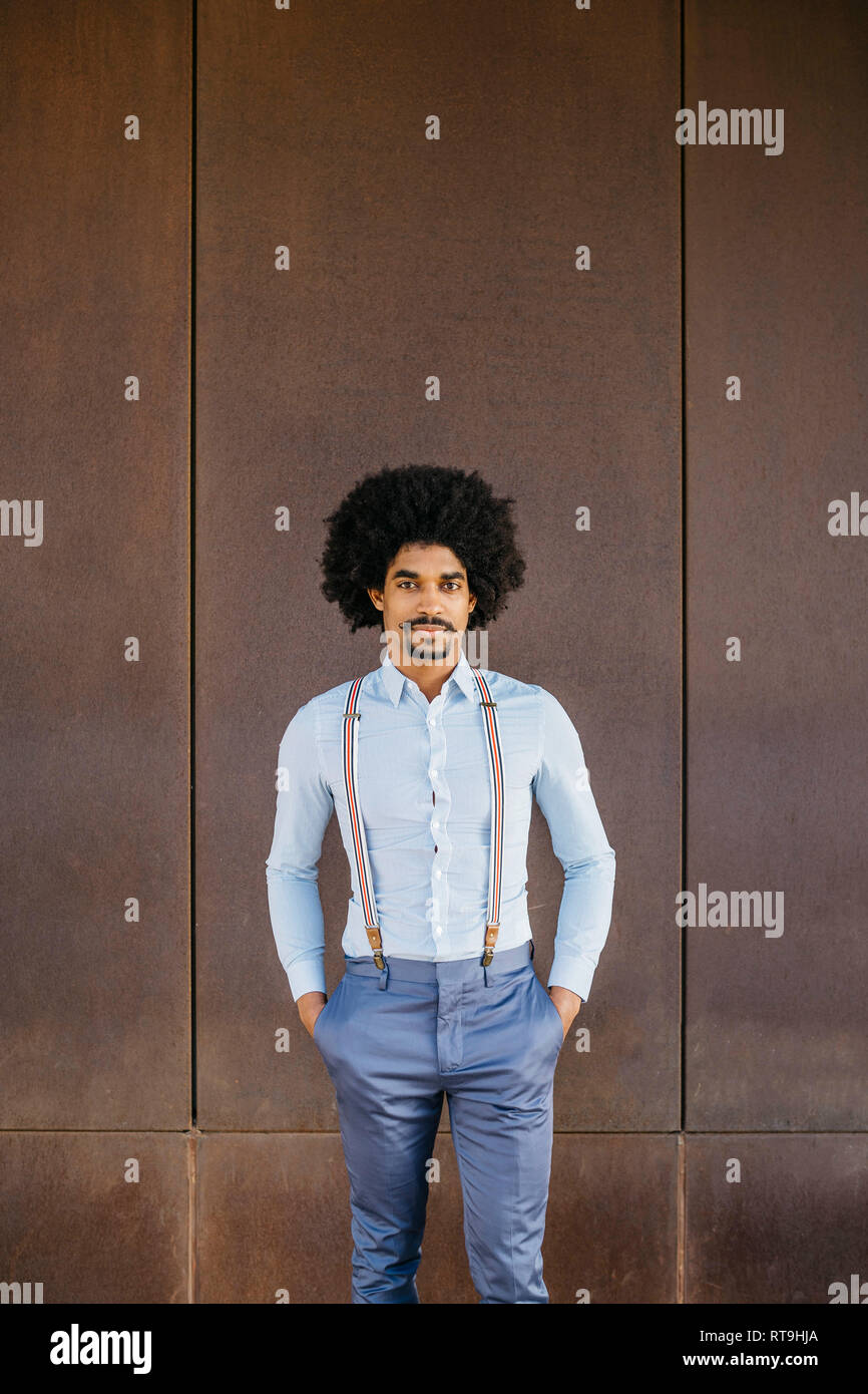 Bearded man in suspenders hi-res stock photography and images - Alamy
