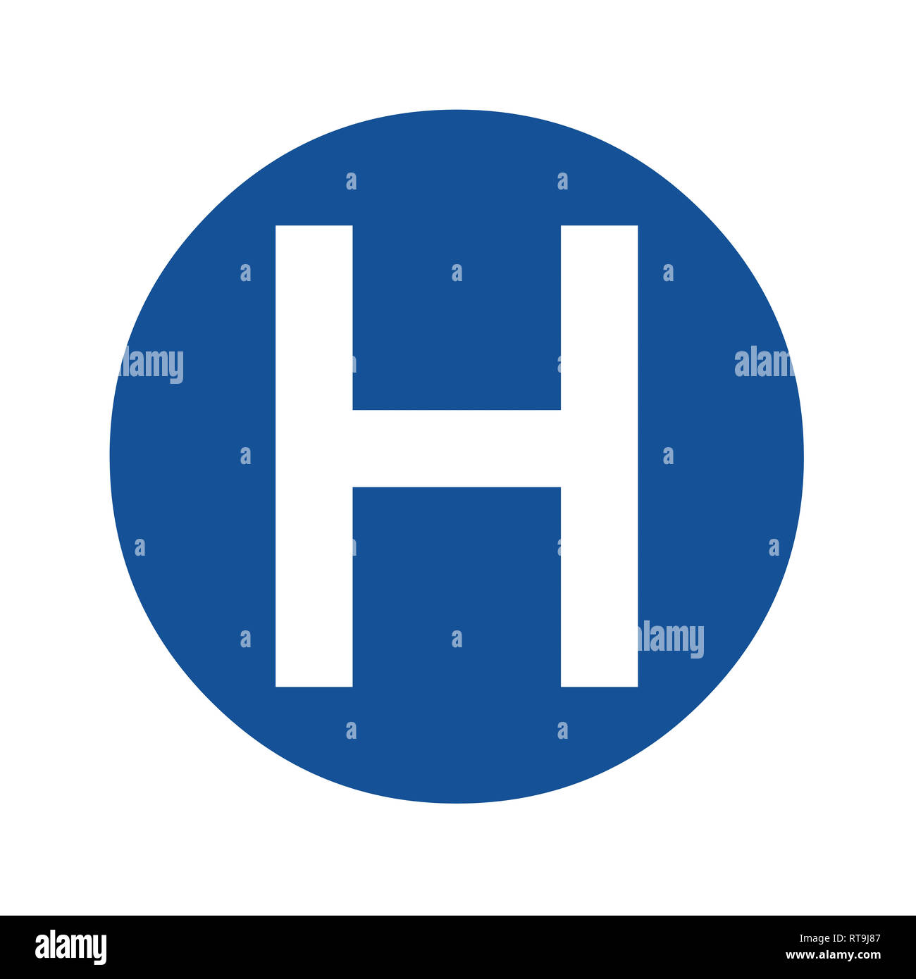 Hospital symbol pictogram illustration Stock Photo