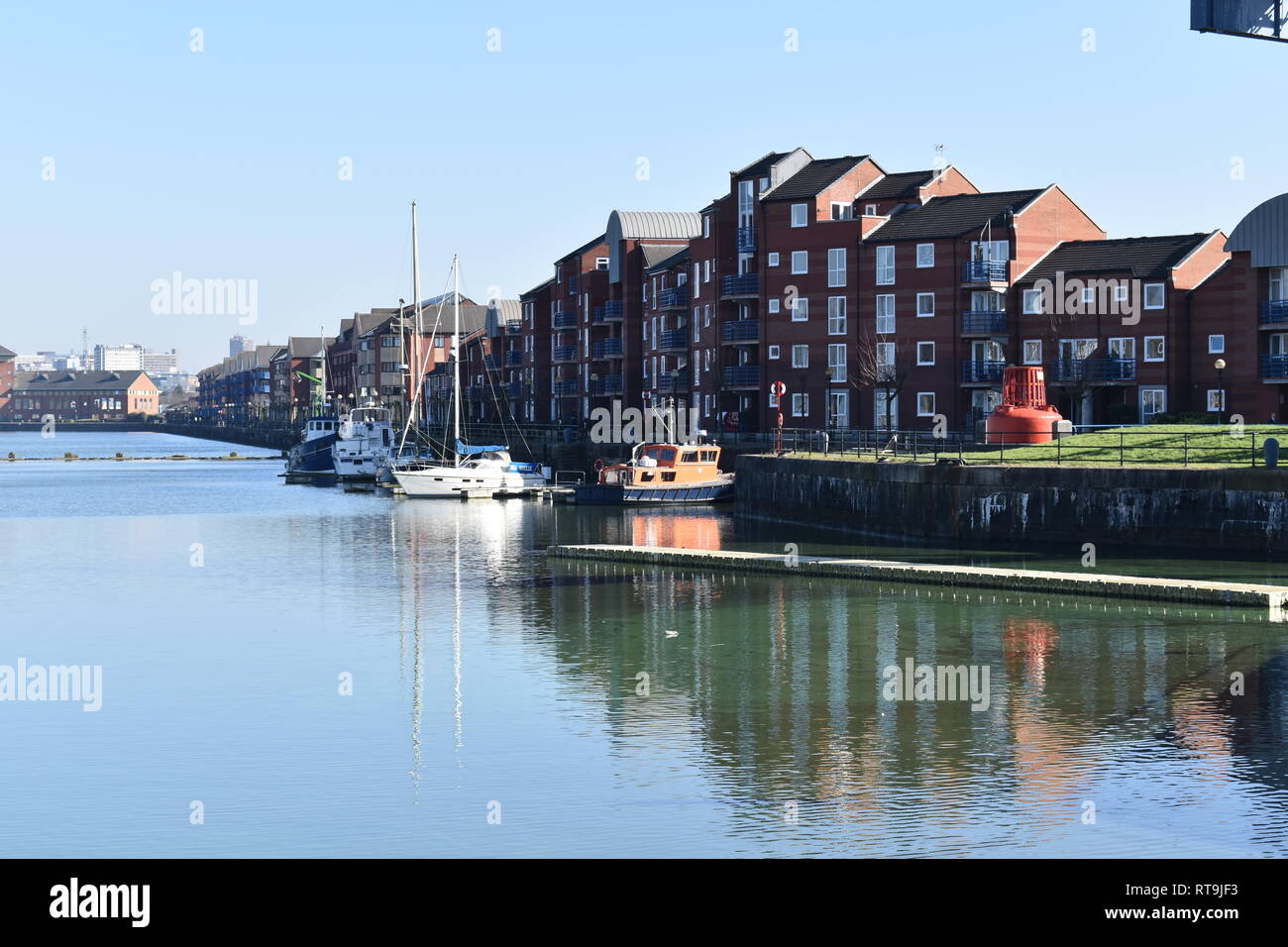 Princes Reach apartments Preston Riversway docklands Stock Photo Alamy