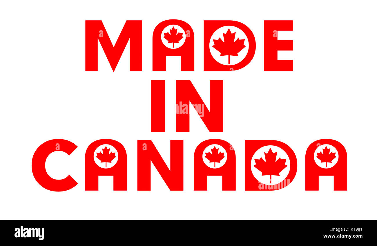 Made in Canada illustration Stock Photo