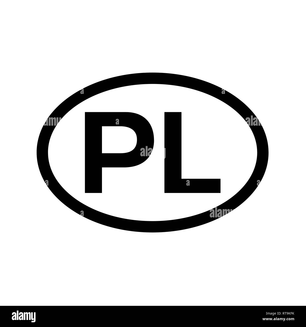 Country code Poland illustration Stock Photo - Alamy