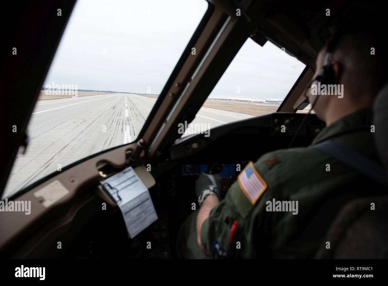 Air Force Maj. Derek St. John pilots the third KC46A Pegasus refueling