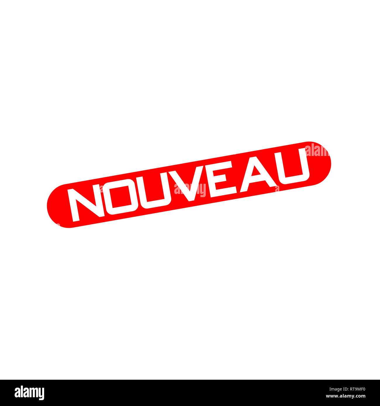 Stamp with text new in french language Stock Photo Alamy