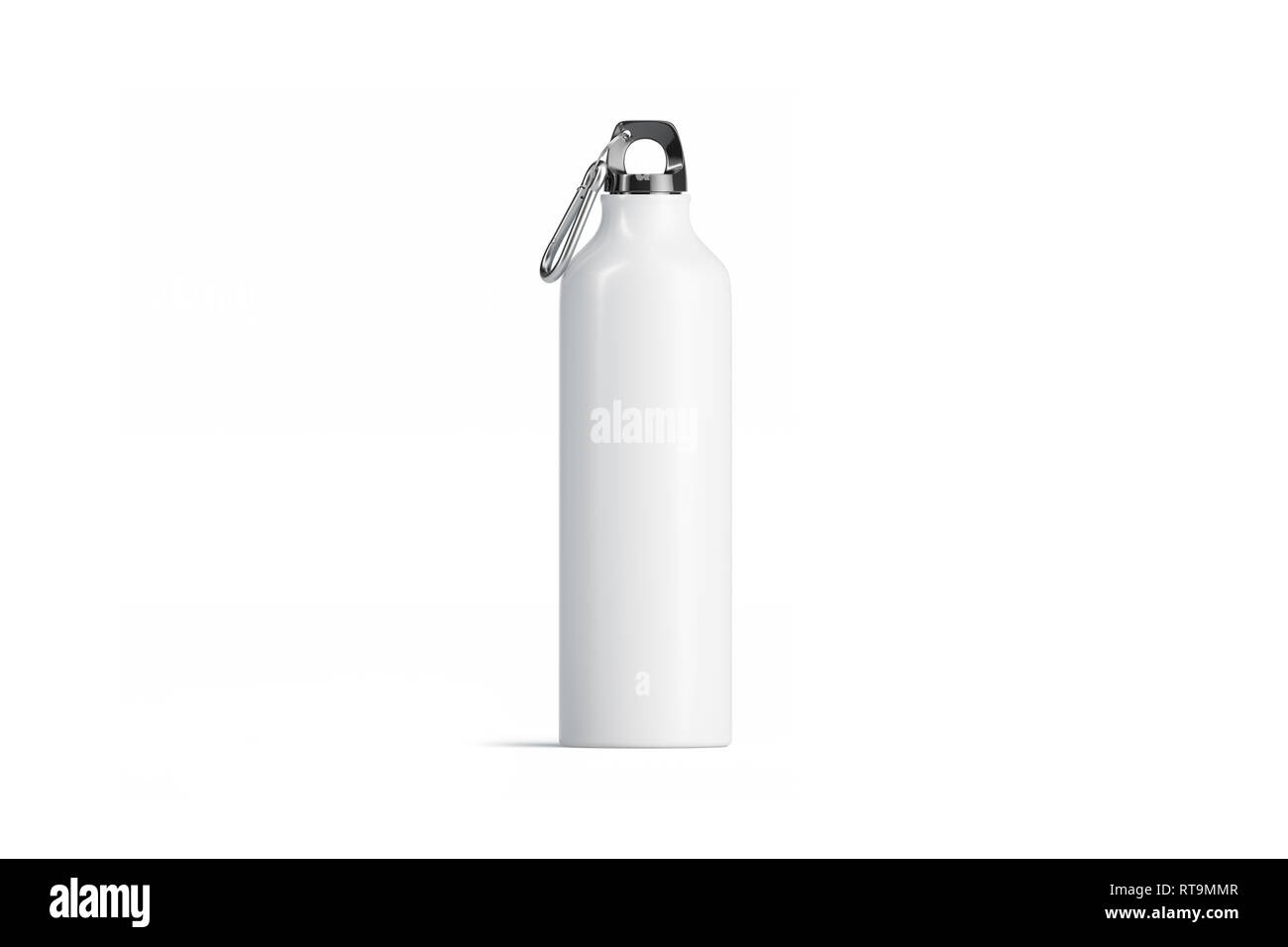 Download Blank White Metal Sport Bottle Mockup Isolated Front View 3d Rendering Empty Aluminum Can With Clip Mock Up Clear Trip Container With Liquid Fitness Or Tourism Flask Template Stock Photo Alamy