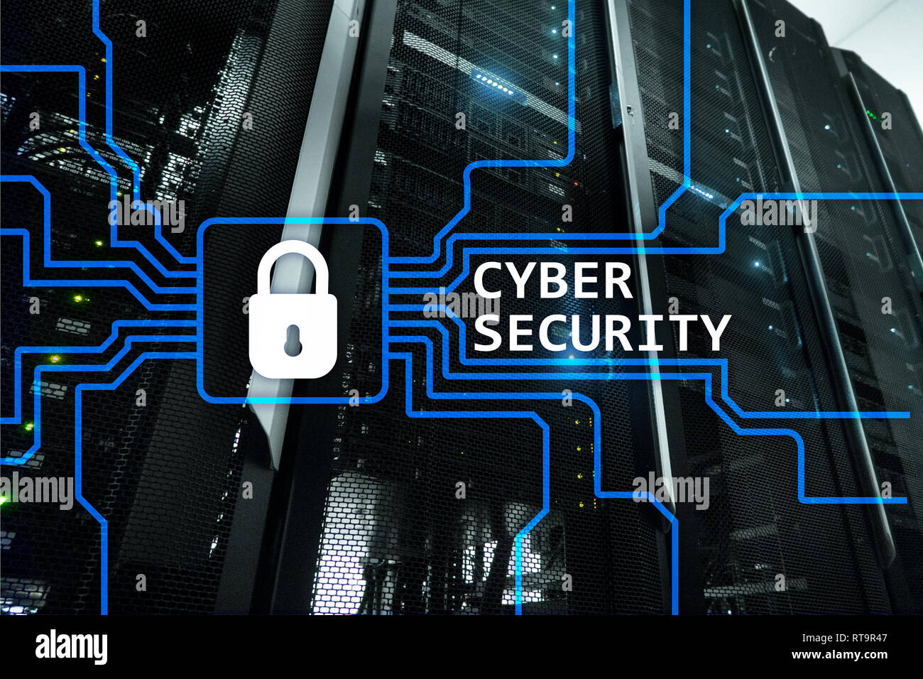 Cyber security, information privacy and data protection concept on