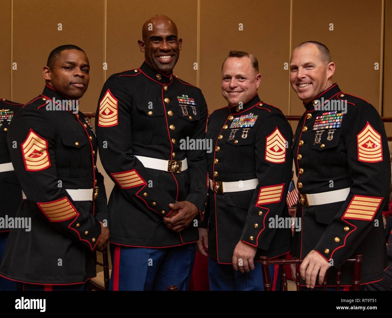 U.S. Marines with 1st Marine Division attend a Division hosted banquet