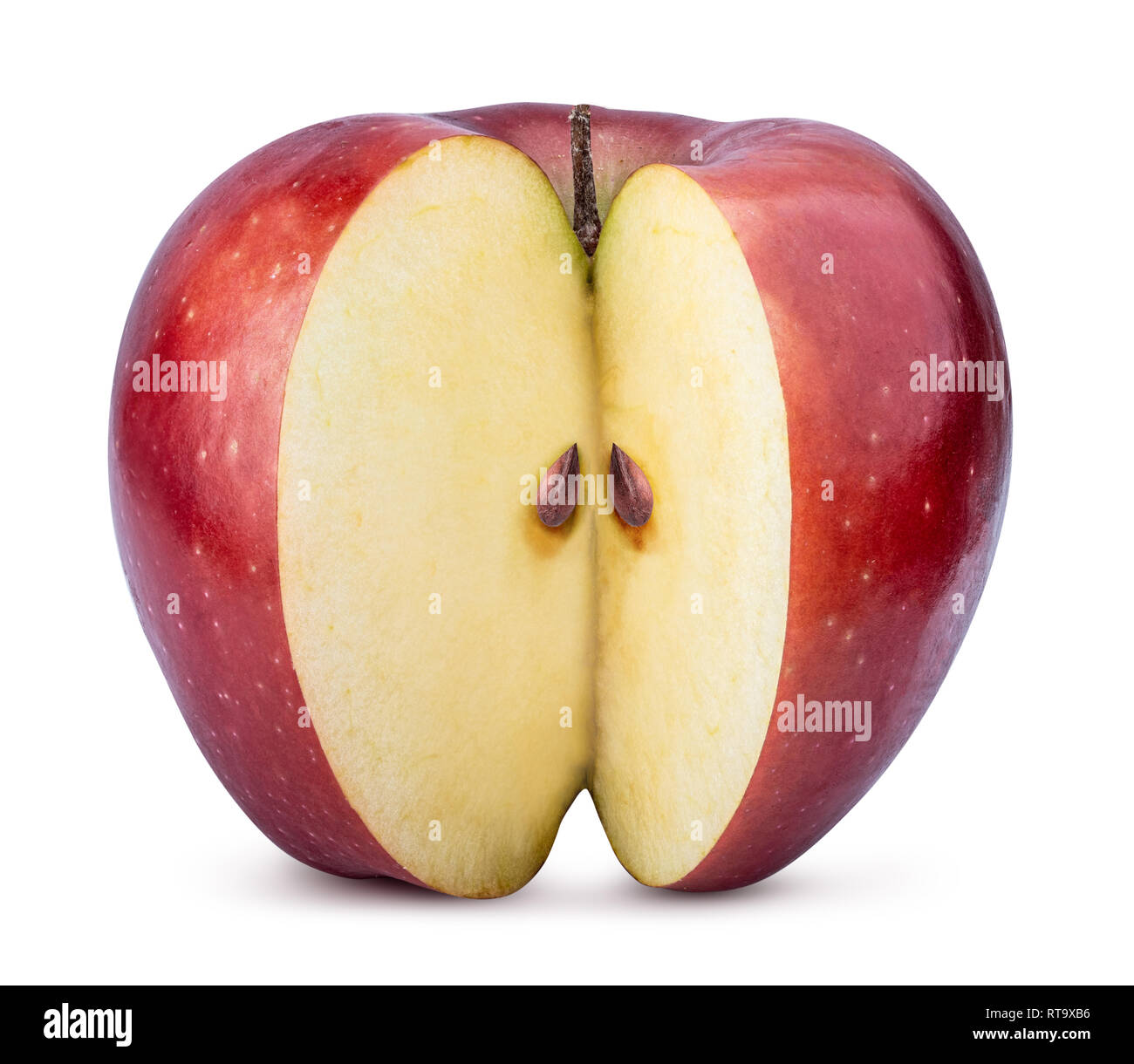 Red apple isolated on white background. Clipping path Stock Photo