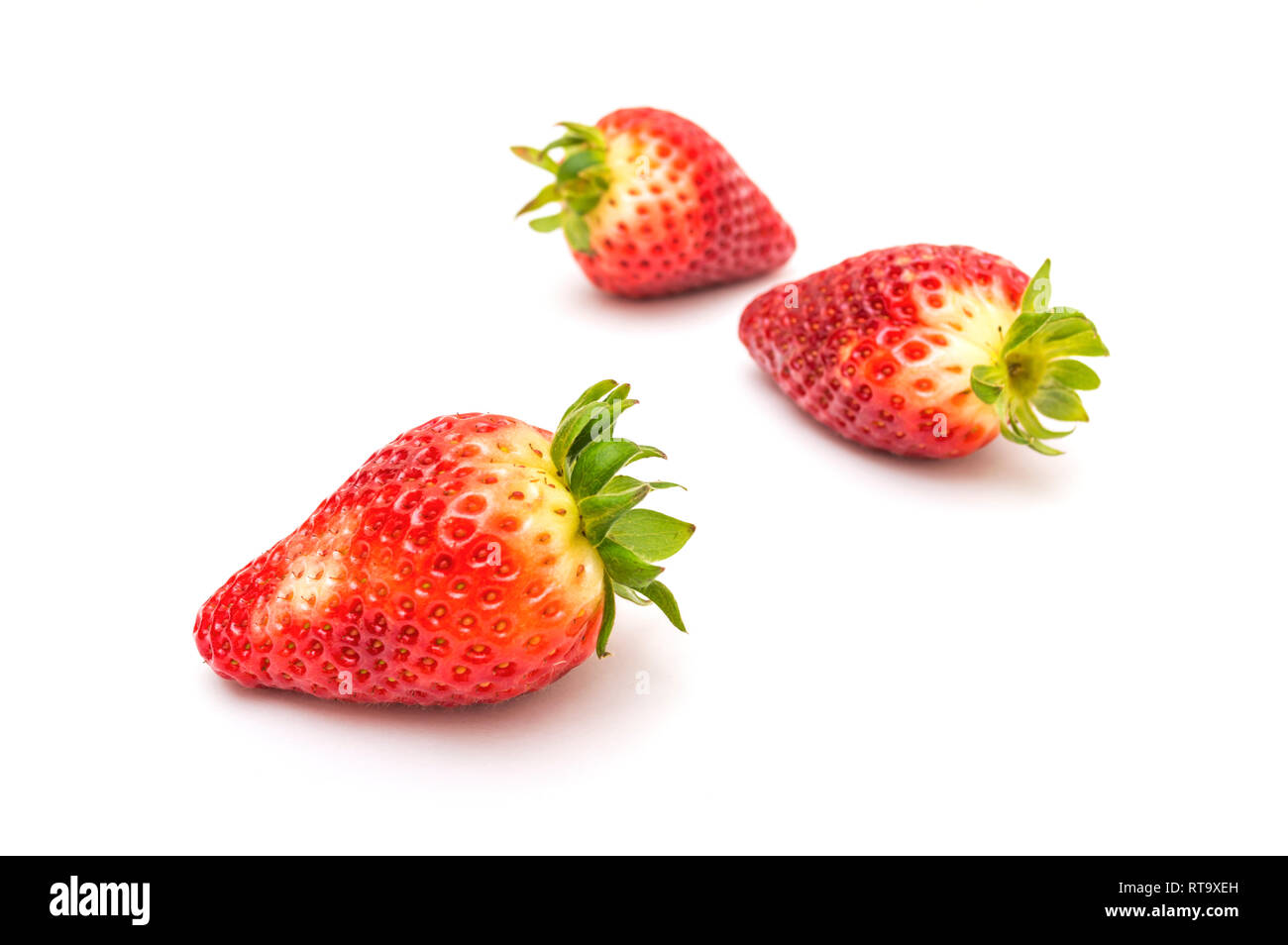 Fresh strawberry fruit isolated on white background Stock Photo - Alamy
