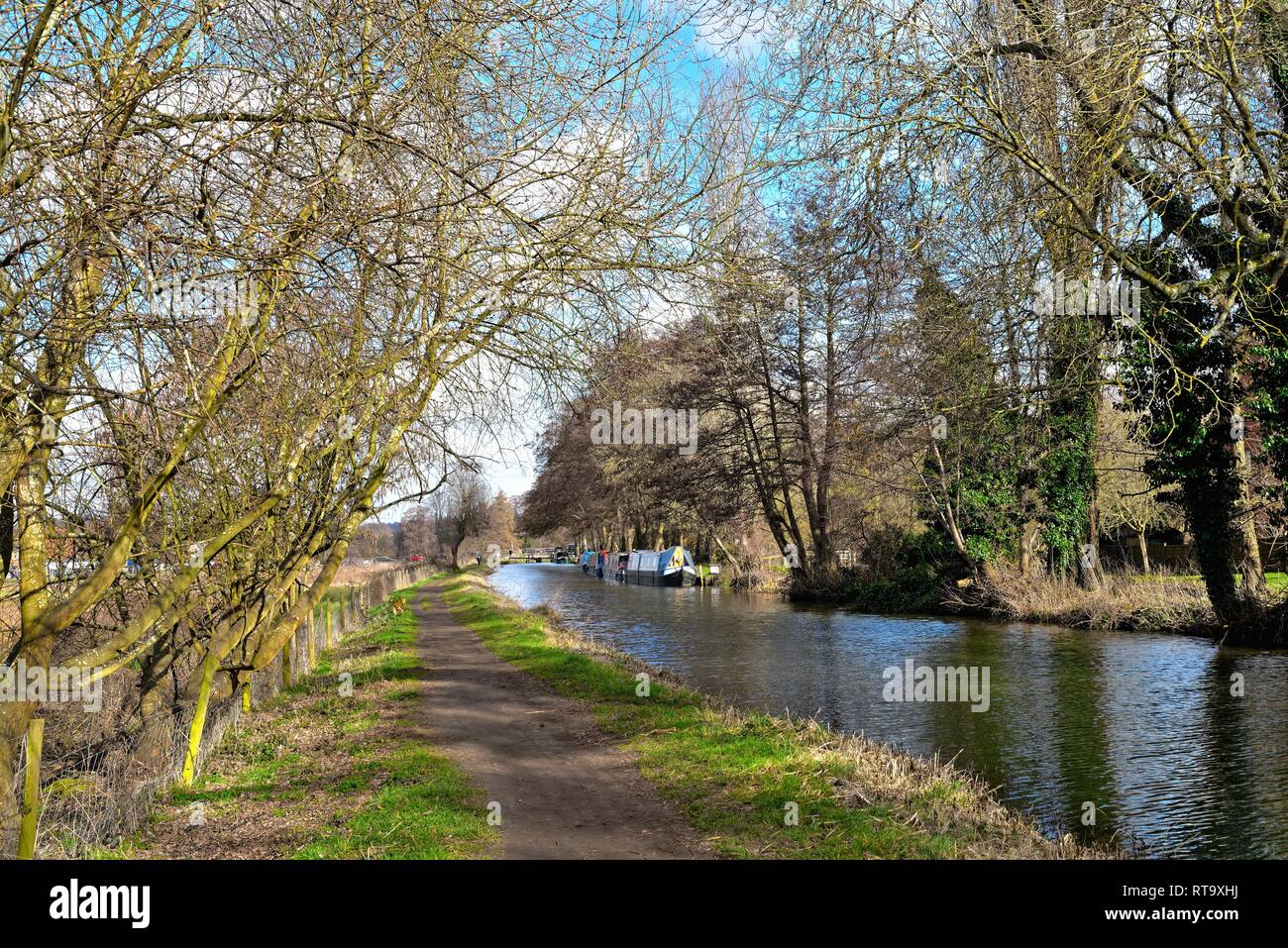 The River Wey navigation at Godalming Surrey England UK Stock Photo Alamy