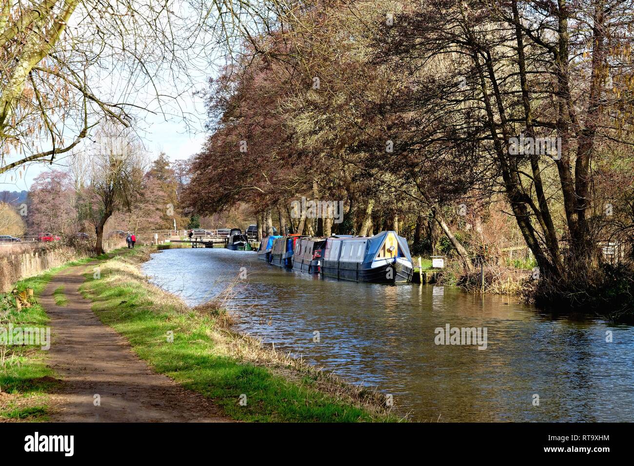 The River Wey navigation at Godalming Surrey England UK Stock Photo Alamy