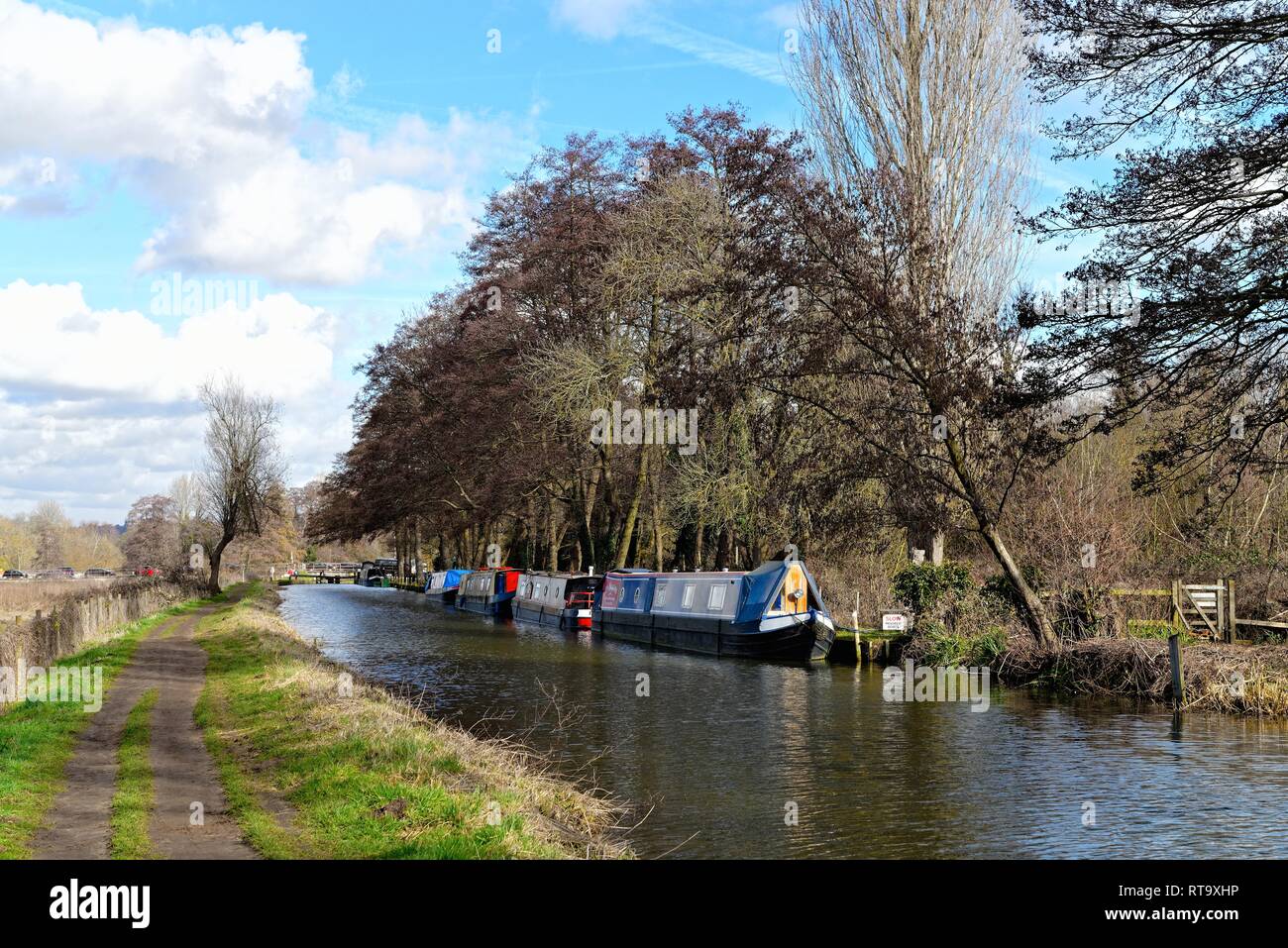 The River Wey navigation at Godalming Surrey England UK Stock Photo Alamy