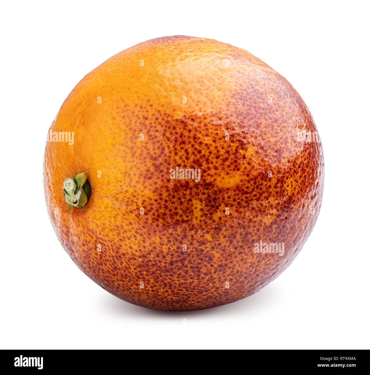 Sicilian bloody orange isolated on white background. Clipping path Stock Photo