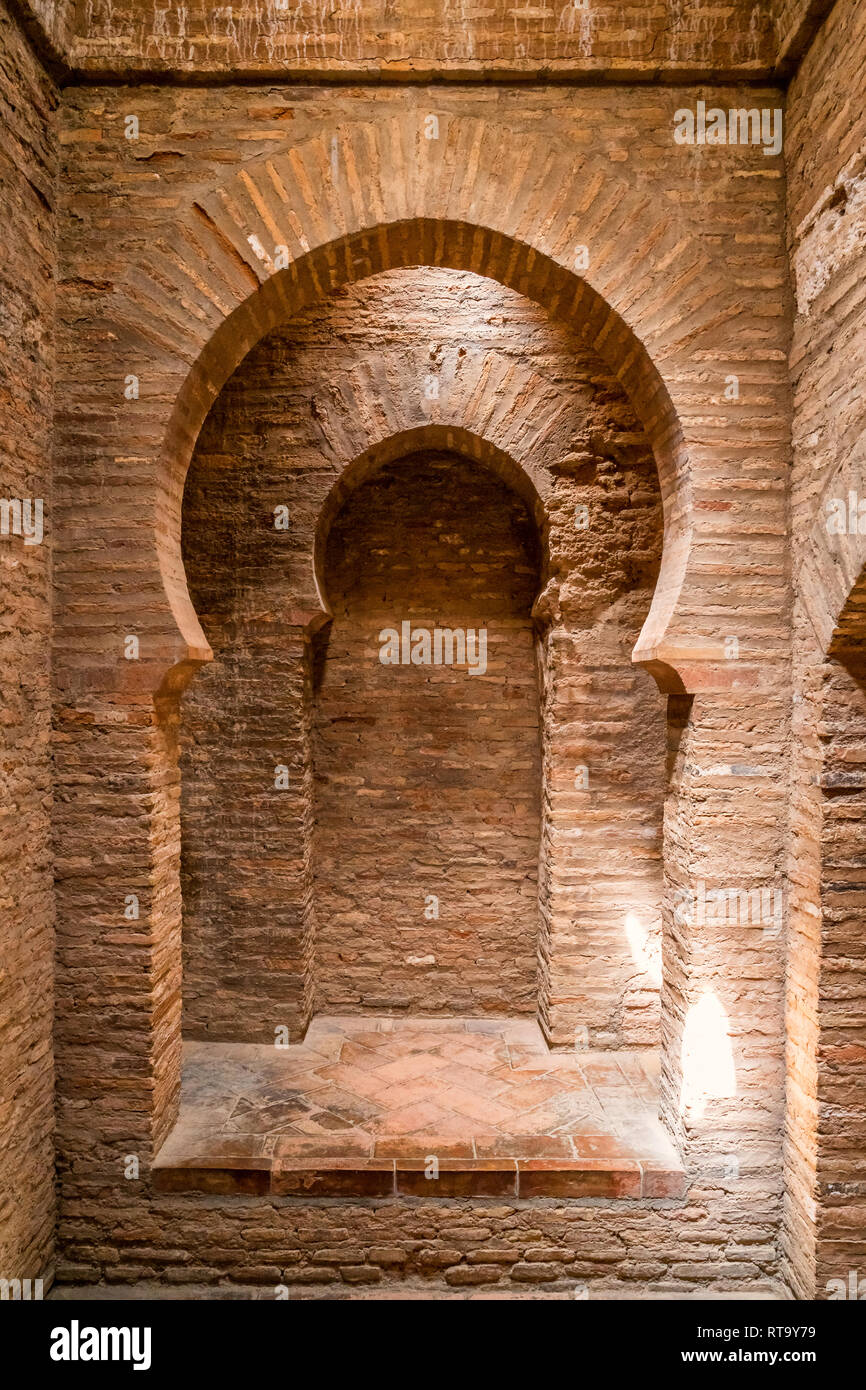 Bath of the Mosque and Angel Barrios Museum in the Alhambra Granada Spain Stock Photo