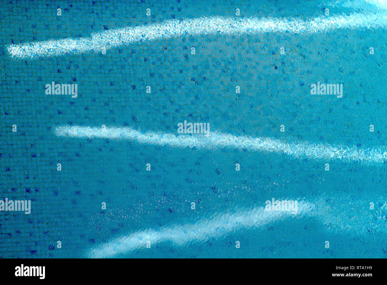 Dubai-Major swimming pool in shaded Building in Al Barsha Horizontal Stock Photo
