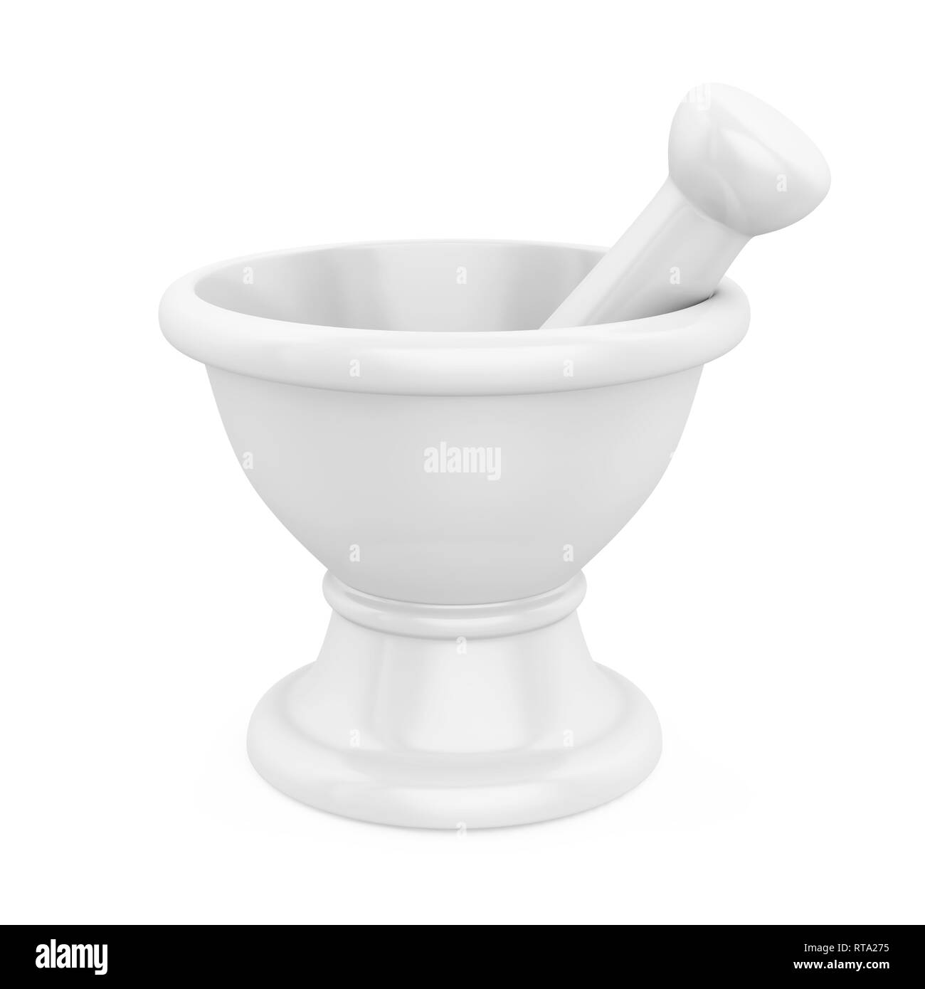 Mortar and Pestle Isolated Stock Photo
