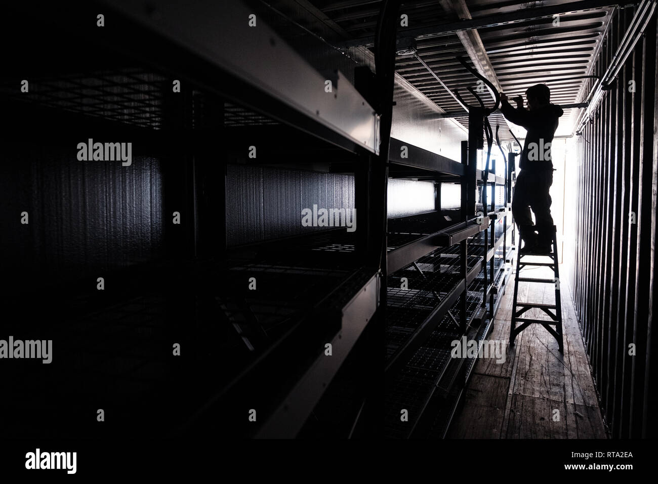 Soon to be coverd by a steel building to aid in esthetics, shipping  containers make for a quick way to setup an industrial bitcoin mining  opperation, or so discovered local contractod Malachi