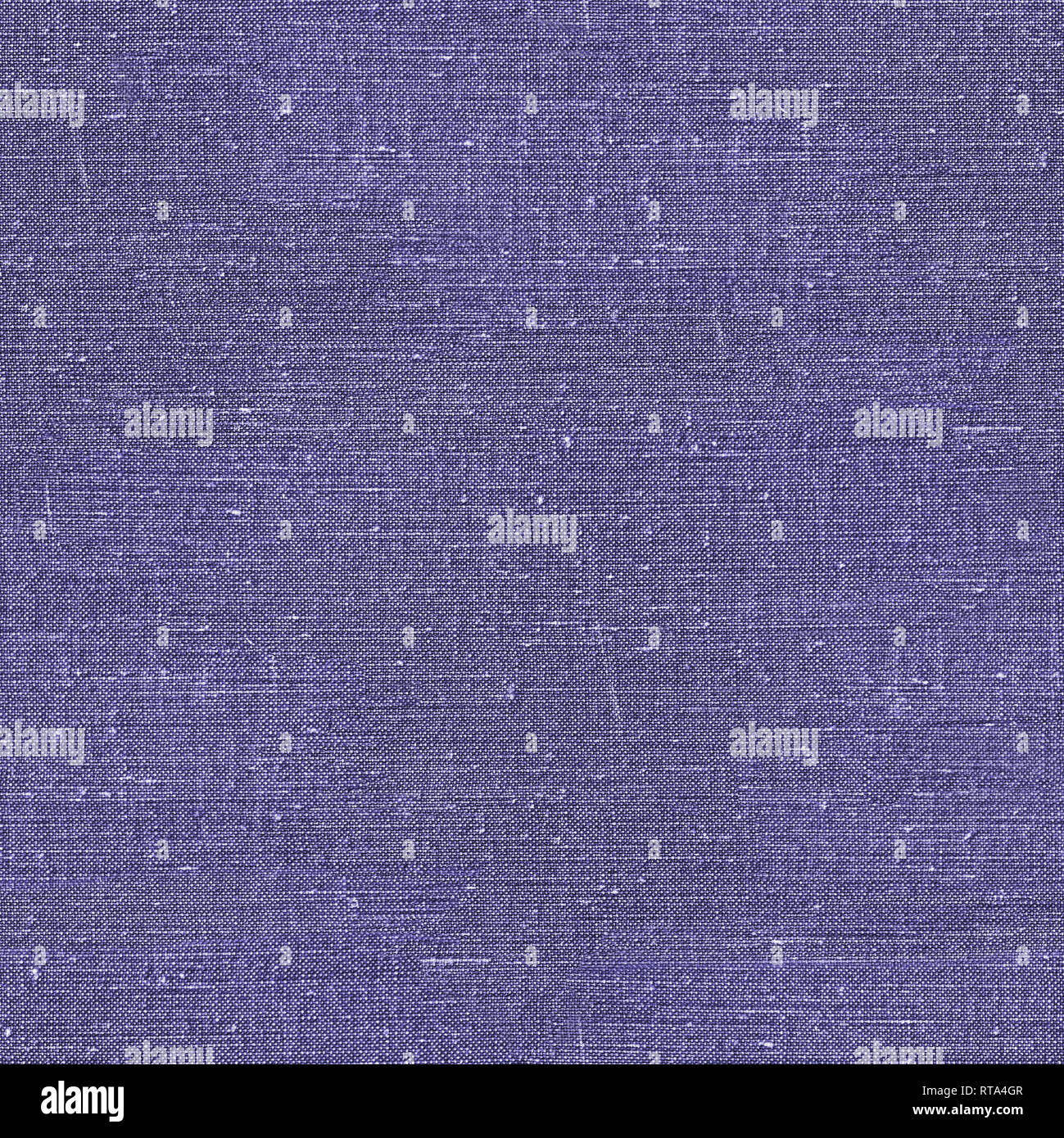 Seamless texture of blank piece of coarse cloth, natural rustic textile. Canvas, cotton, flex, burlap for your design. Trendy ultra violet color. Stock Photo