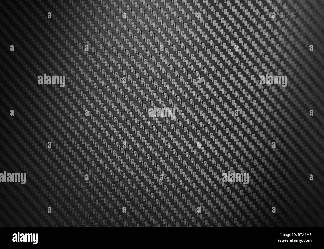 Metallic shiny texture of black carbon fiber self-adhesive paper. Material for racing car modification. Material design for background Stock Photo