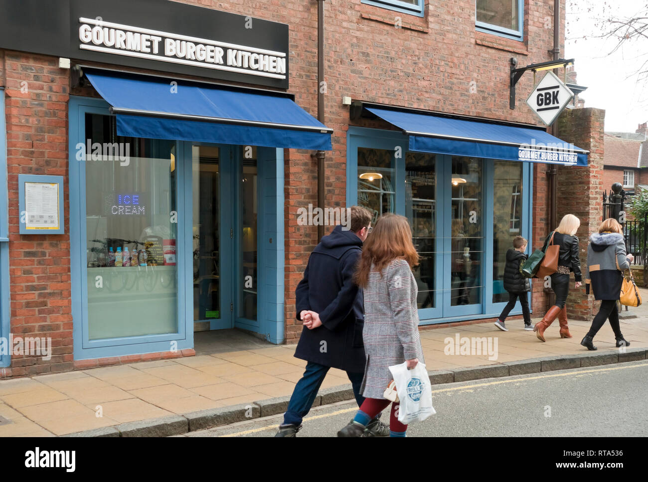 Gourmet Burger Kitchen restaurant (closed April 2019) Lendal York North Yorkshire England UK United Kingdom GB Great Britain Stock Photo