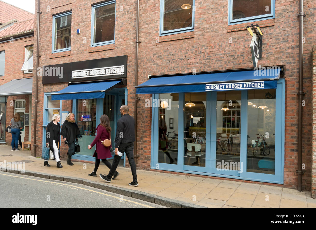 Gourmet Burger Kitchen restaurant (closed April 2019) Lendal York North Yorkshire England UK United Kingdom GB Great Britain Stock Photo