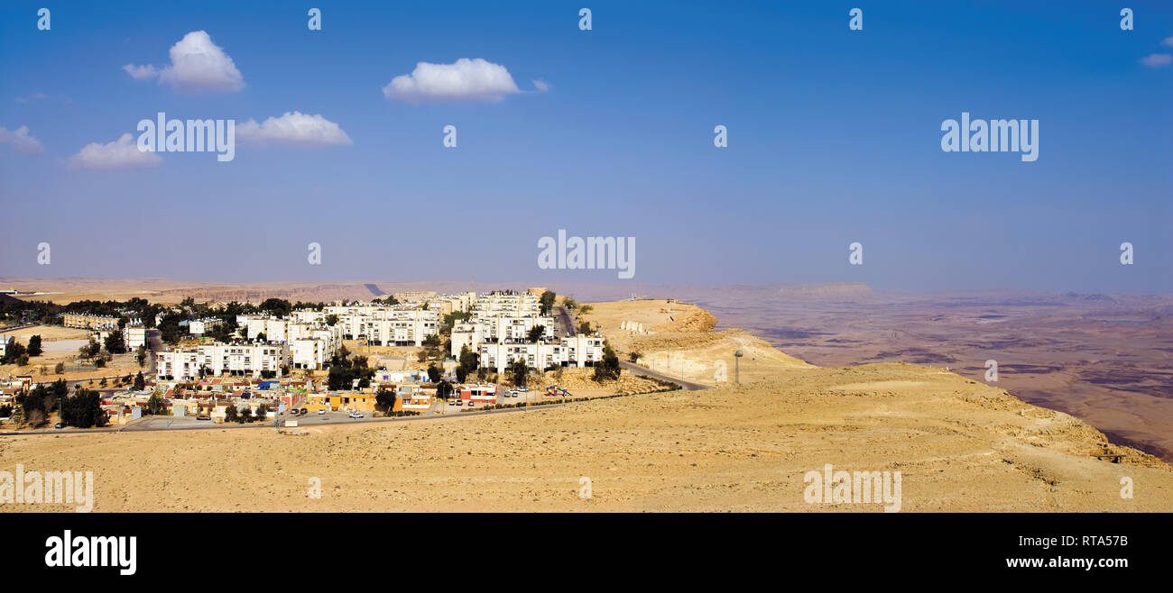 Settlement in desert, Israel Stock Photo