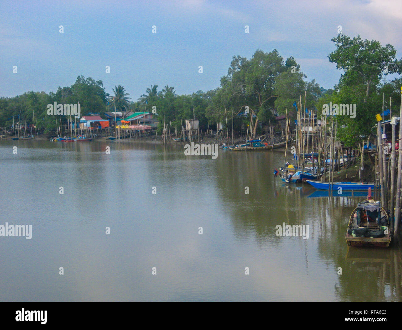 Traditional fishing village in Johor, Malaysia Stock Photo Alamy