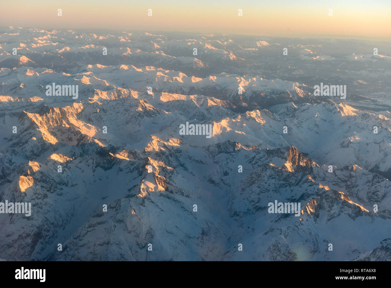 Swiss alps aerial view winter hi-res stock photography and images - Alamy