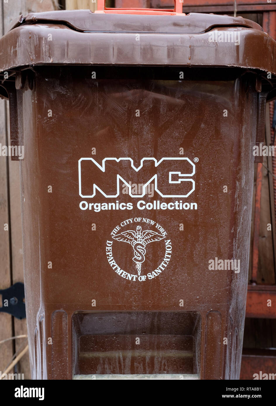 New York City compost collection bin Stock Photo Alamy