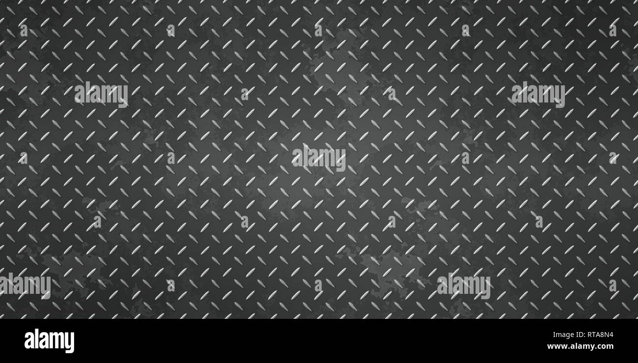 Background texture of a grey industrial diamond plate Stock Photo