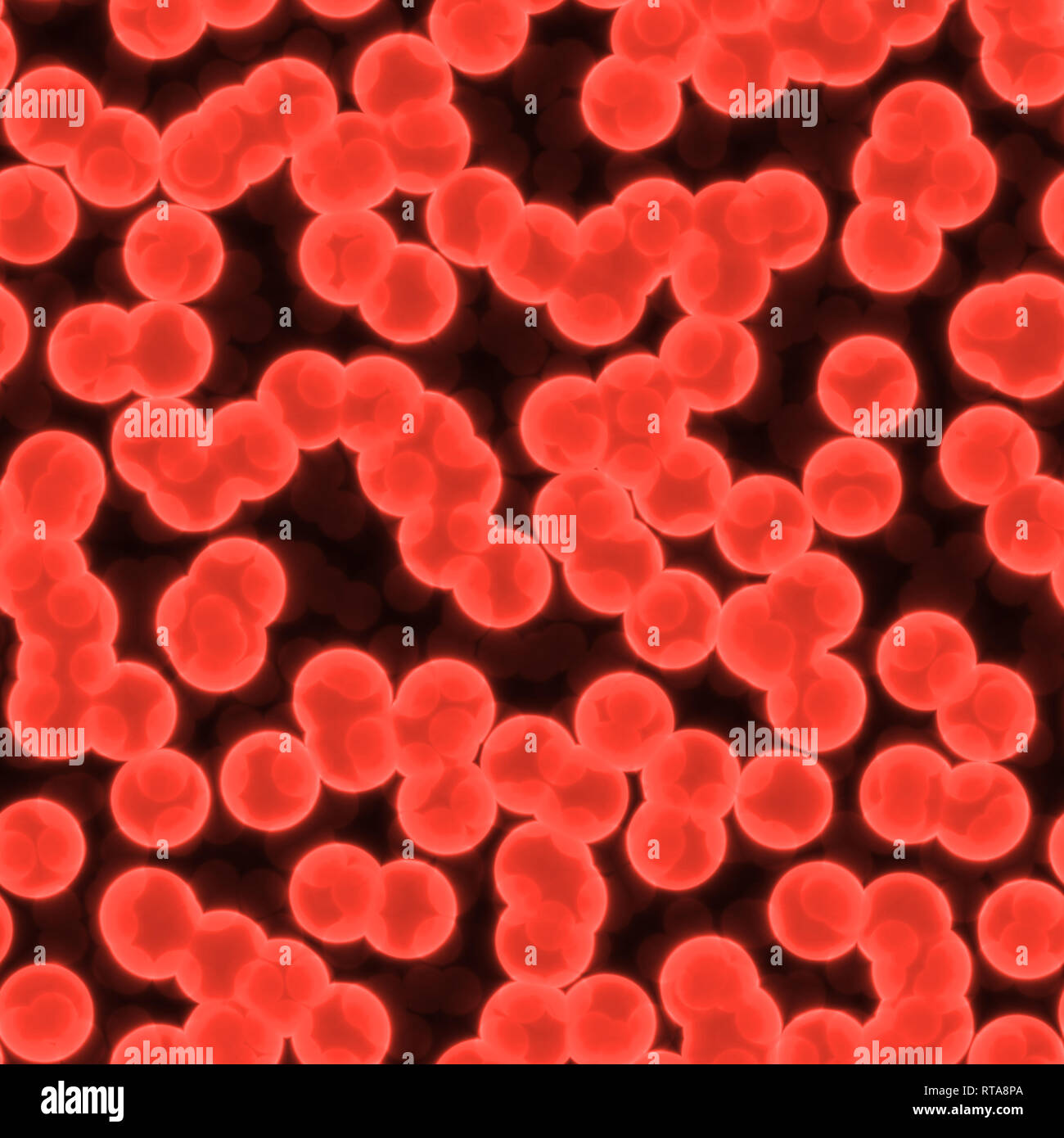 Abstract illustration of red blood cells seamless pattern Stock Photo