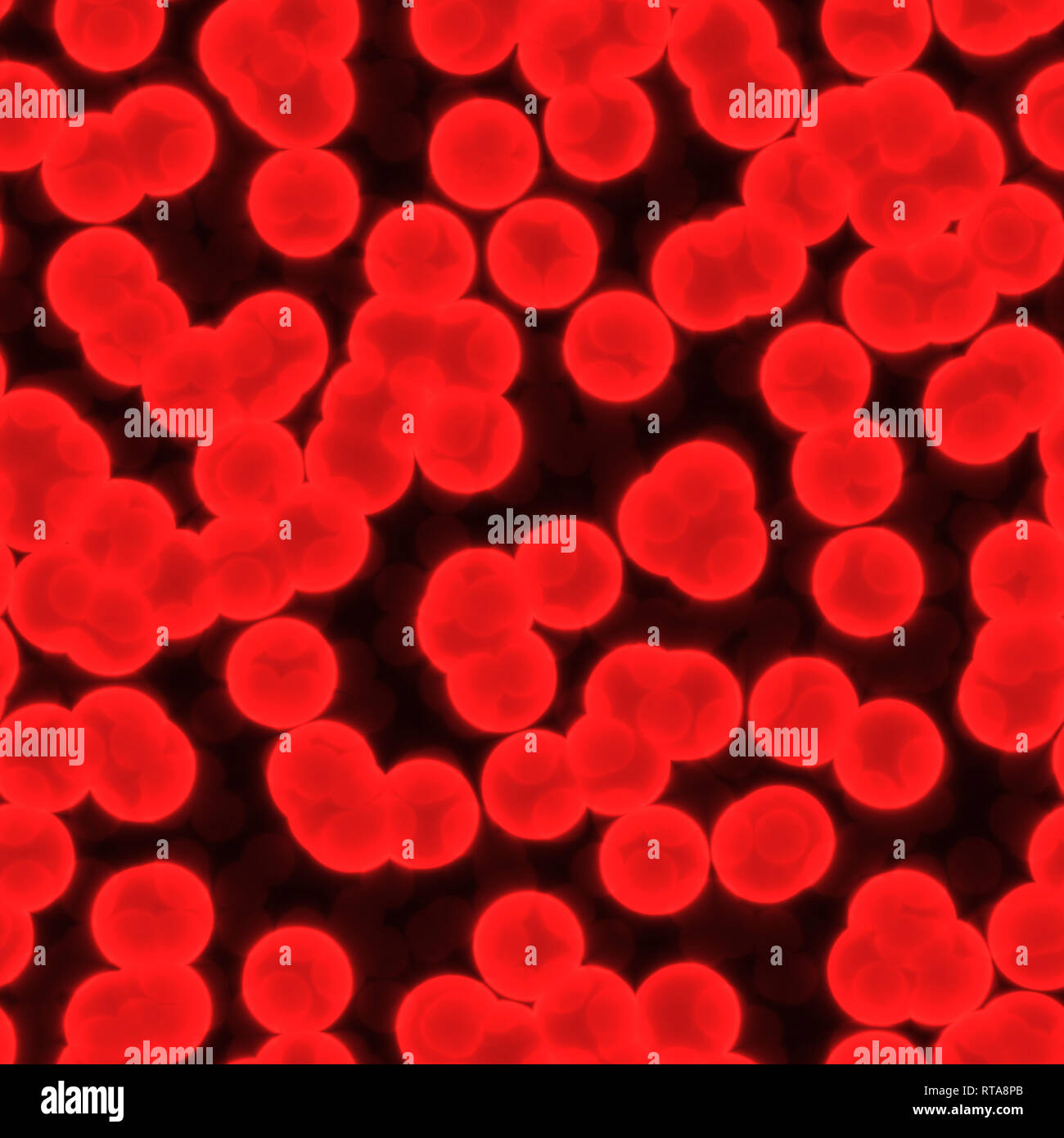 Abstract illustration of red blood cells seamless pattern Stock Photo
