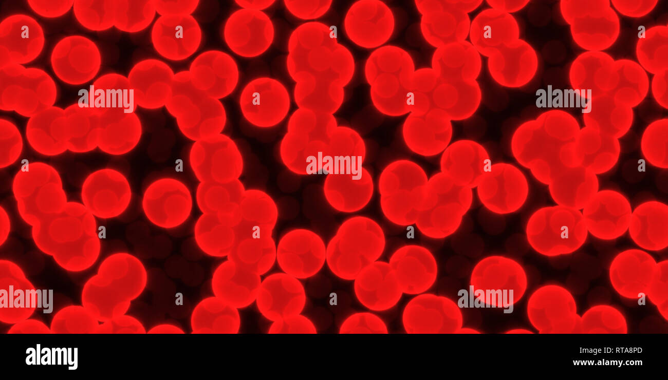 Abstract illustration of red blood cells pattern Stock Photo