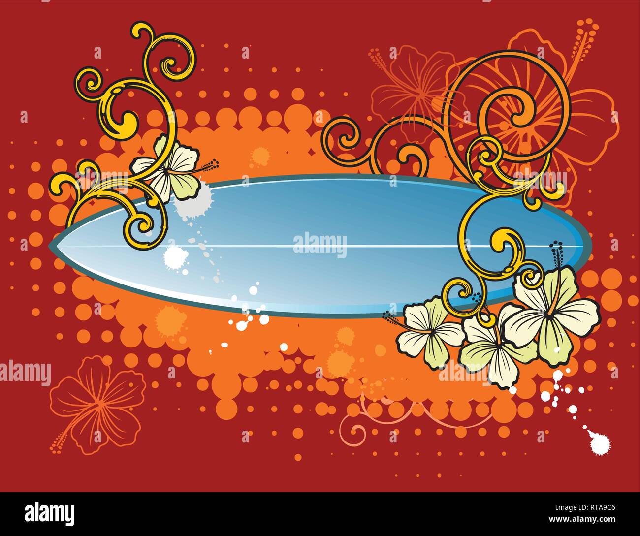 Surfing Background Stock Vector