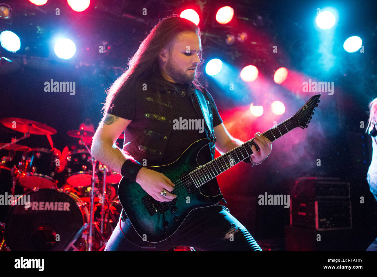 Norway, Oslo - February 26, 2019. The Norwegian gothic metal band Sirenia performs a live concert at John Dee in Oslo. (Photo credit: Gonzales Photo - Per-Otto Oppi). Stock Photo