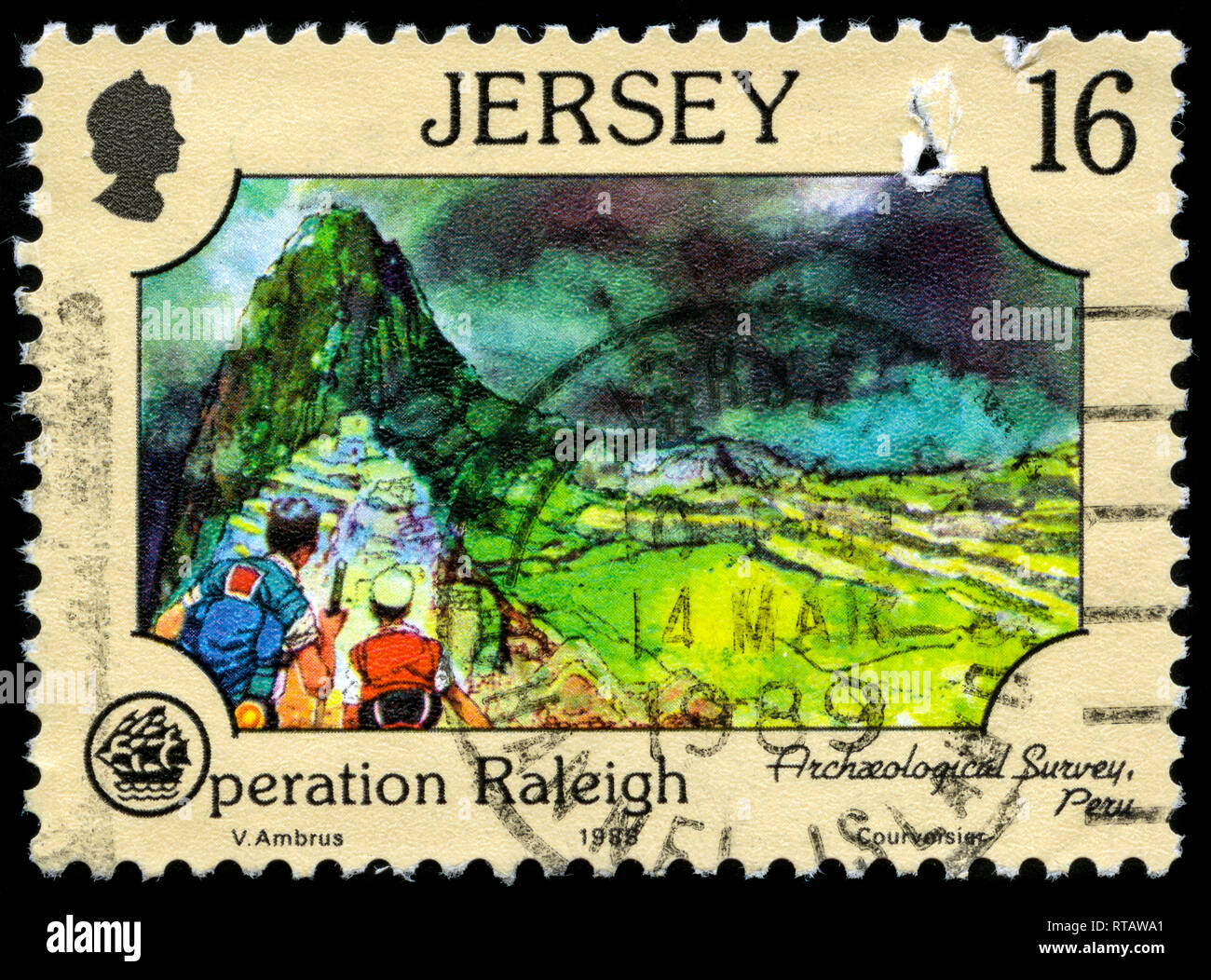 Postage stamp from Jersey in the Operation Raleigh series issued in