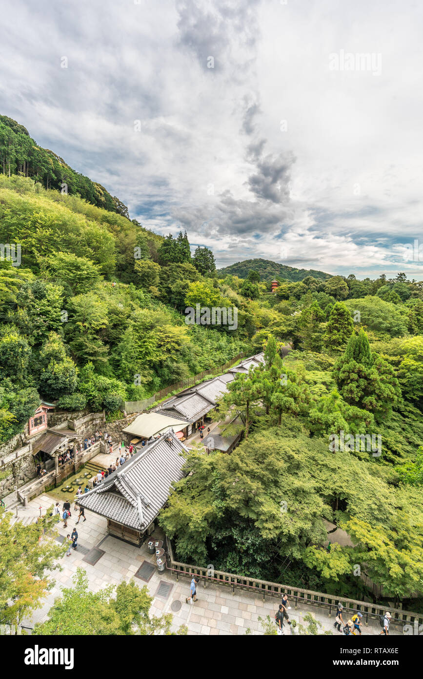 Higashiyamaku, Kyoto, Japan August 22, 2017 Otowa Waterfall (Otowa