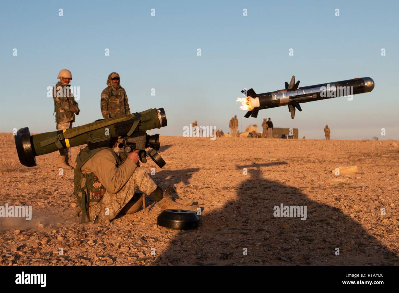 A Jordan Armed Forces soldier with 5th Border Guard Force Battalion