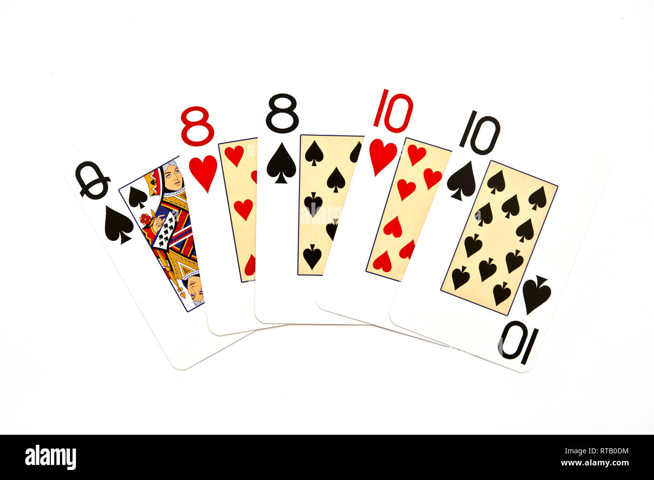 poker hand Two Pair Stock Photo
