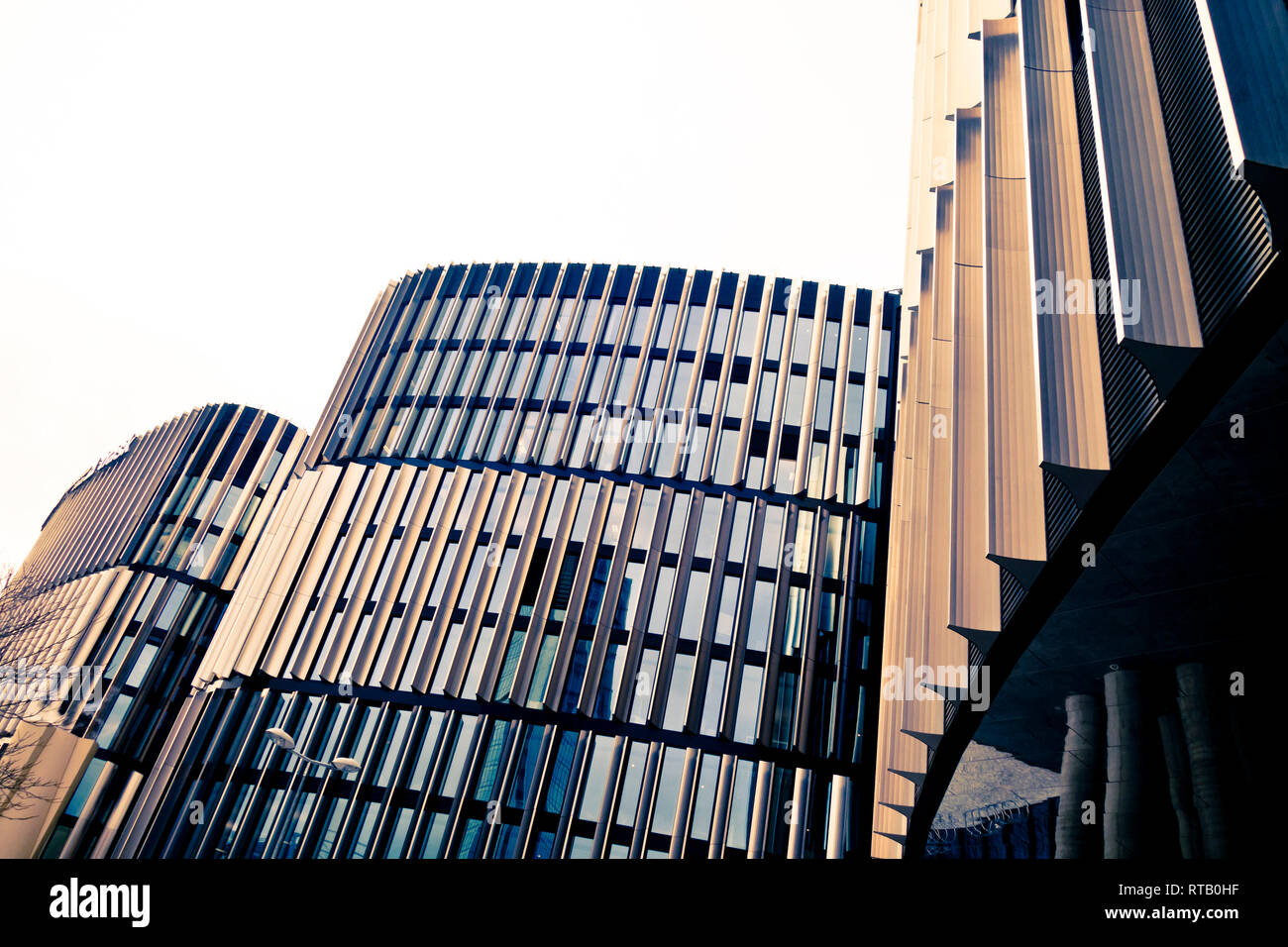 details of the new Main Point Pankrac office building in the Pankrác city skyscrapers area in Prague, Czech Republic Stock Photo
