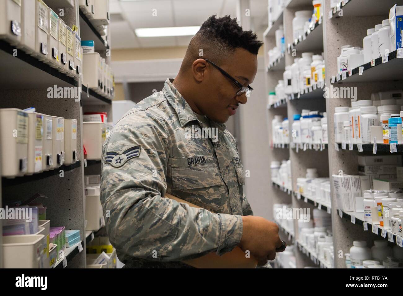 Senior Airman Franklin Graham, 2nd Medical Group Satellite Pharmacy