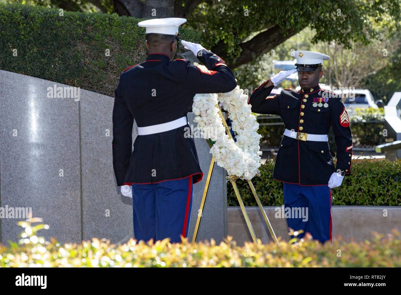 U S Marine Corps Sgt Raymond Clark Left Administration Chief 