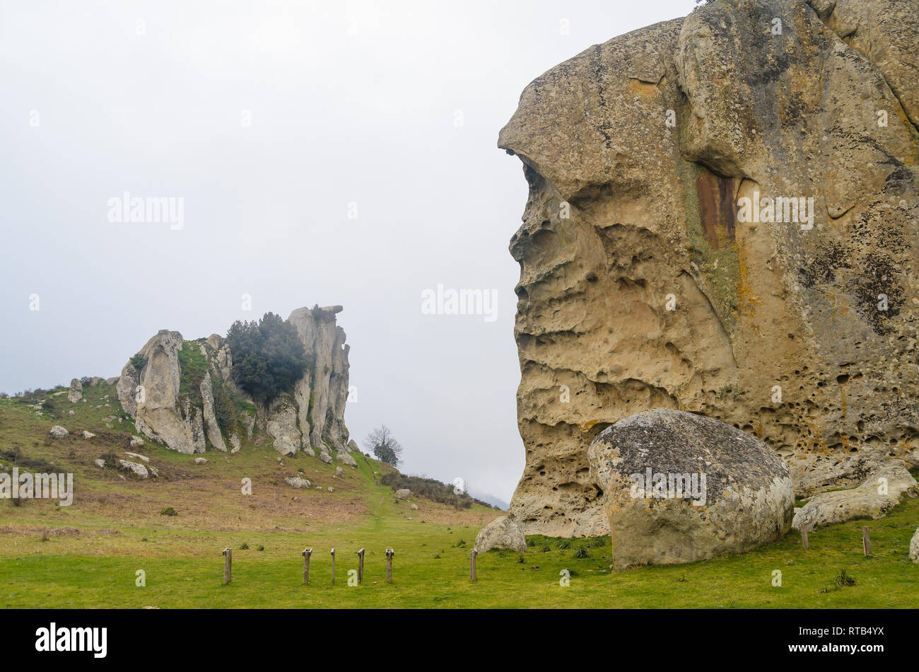 Rock formations of Argimusco near Montalbano Elicona, Sicily Italy Stock Photo