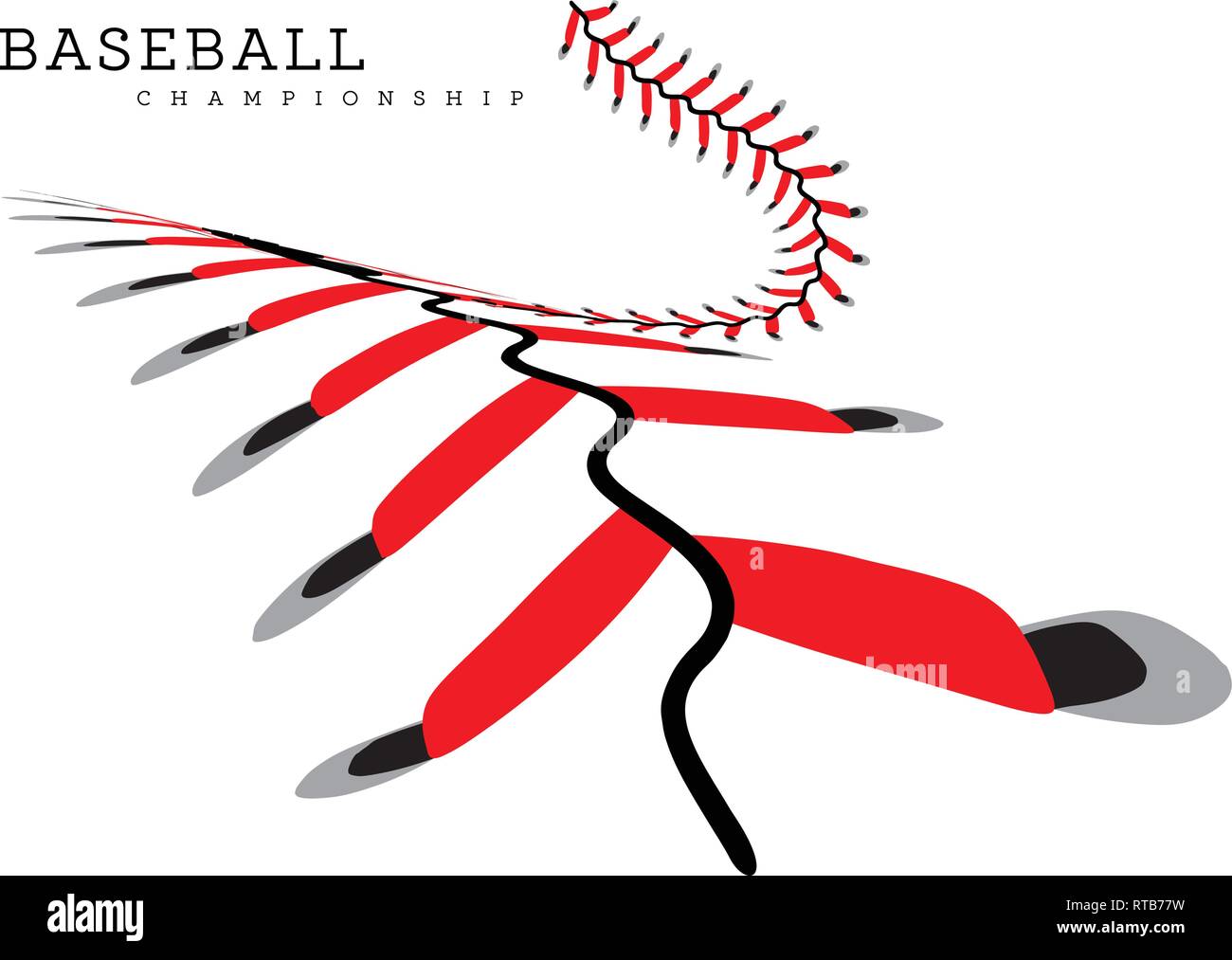 Baseball background. Lace from a baseball on a white. Vector Stock Vector