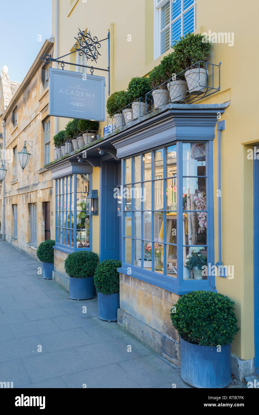 The Covent Garden Academy of Flowers showroom in the pretty Cotswold market town of Chipping Campden, Gloucestershire Stock Photo