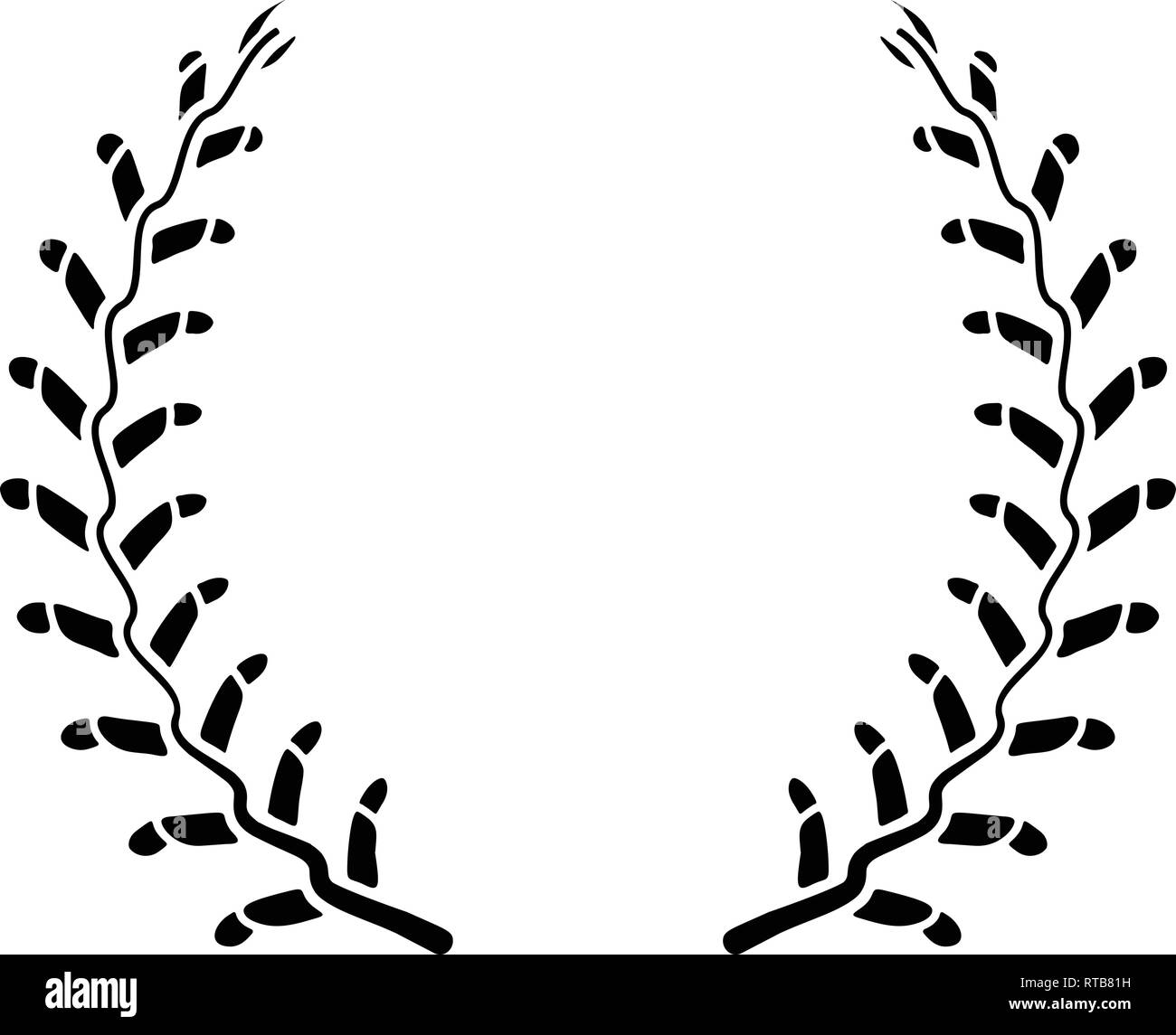 Blank for the baseball emblem consisting of a wreath of baseball laces. Vector illustration on white Stock Vector