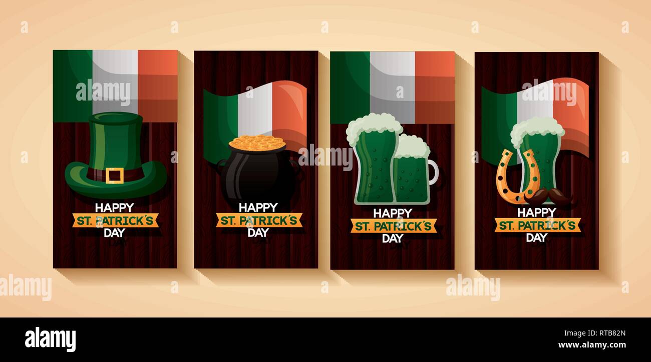 clovers and coins border Stock Vector Image & Art - Alamy