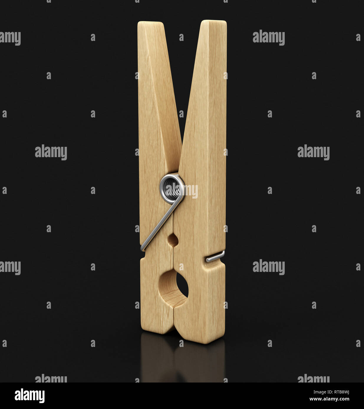 Wooden clothespins. Image with clipping path Stock Photo Alamy